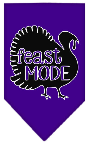 Feast Mode Screen Print Bandana Purple Small