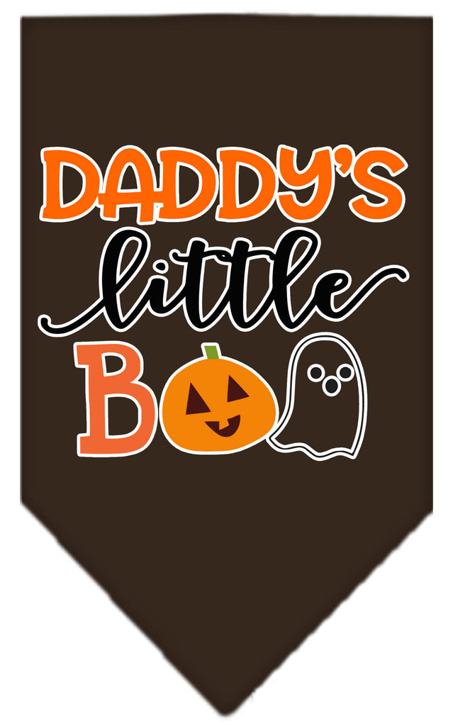 Daddy's Little Boo Screen Print Bandana Cocoa Large