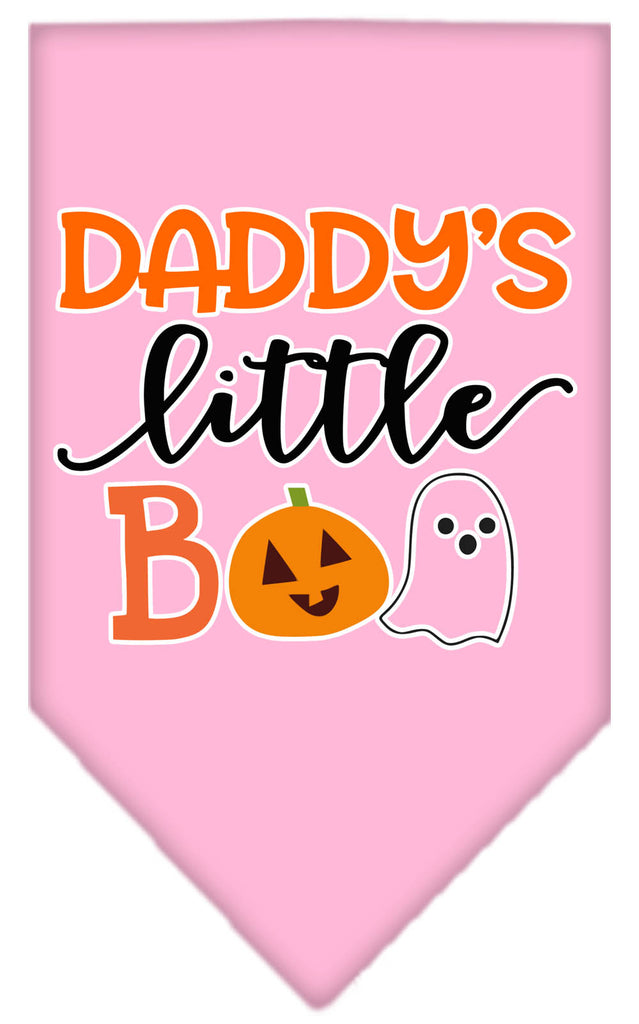 Daddy's Little Boo Screen Print Bandana Light Pink Large