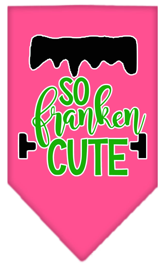 So Franken Cut Screen Print Bandana Bright Pink Large