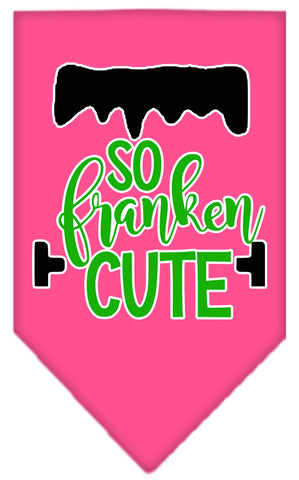 So Franken Cut Screen Print Bandana Bright Pink Large