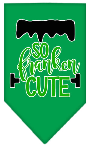 So Franken Cut Screen Print Bandana Emerald Green Large