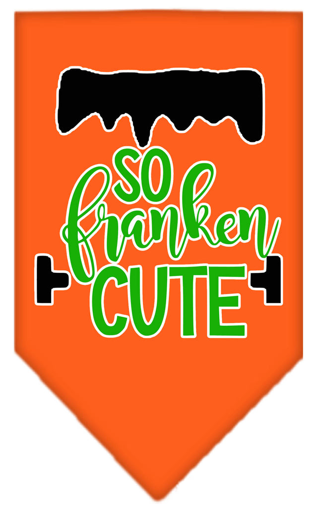 So Franken Cut Screen Print Bandana Orange Large