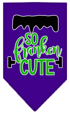 So Franken Cut Screen Print Bandana Purple Large