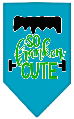 So Franken Cut Screen Print Bandana Turquoise Large