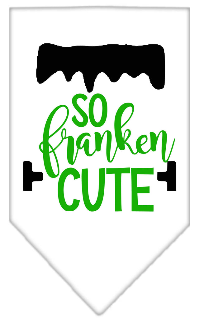 So Franken Cut Screen Print Bandana White Large