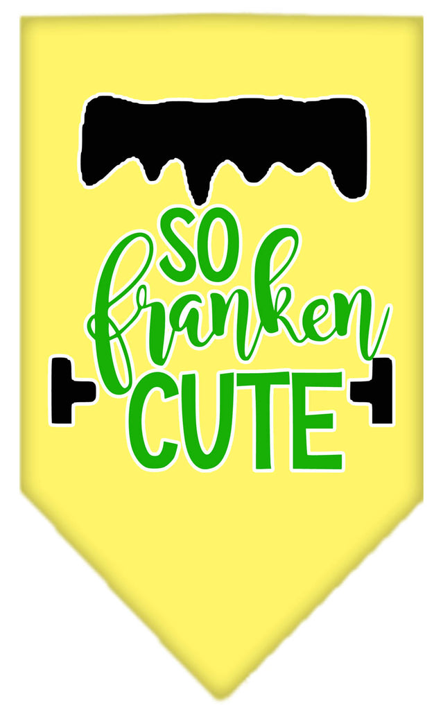 So Franken Cut Screen Print Bandana Yellow Large