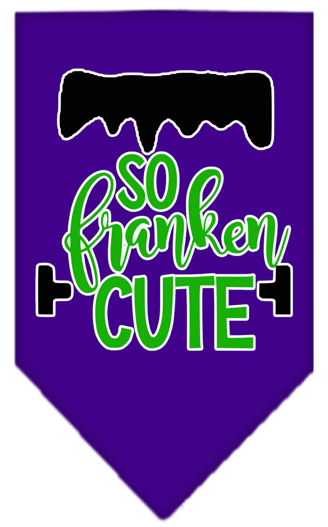 So Franken Cut Screen Print Bandana Purple Small