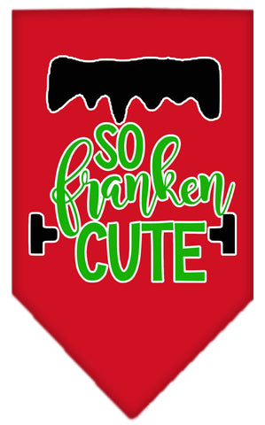 So Franken Cut Screen Print Bandana Red Small