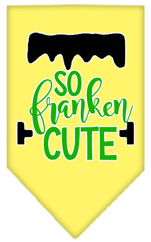 So Franken Cut Screen Print Bandana Yellow Small