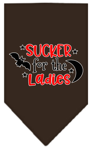 Sucker For The Ladies Screen Print Bandana Cocoa Large