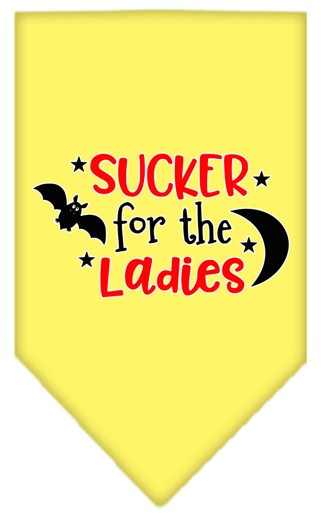 Sucker For The Ladies Screen Print Bandana Yellow Large