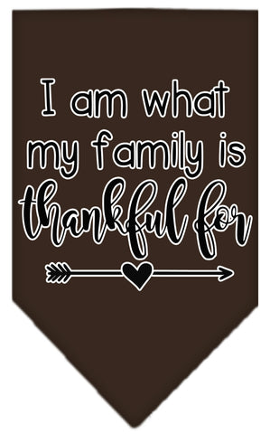 I Am What My Family Is Thankful For Screen Print Bandana Cocoa Large