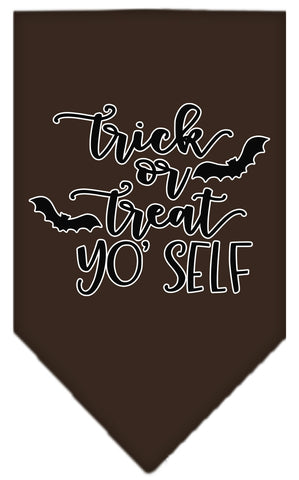 Trick Or Treat Yo' Self Screen Print Bandana Cocoa Large