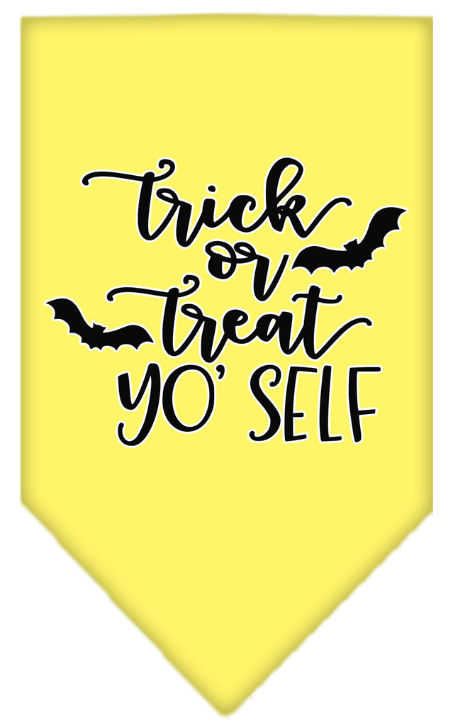 Trick Or Treat Yo' Self Screen Print Bandana Yellow Large