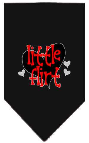 Little Flirt Screen Print Bandana Black Large