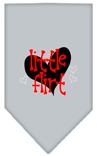 Little Flirt Screen Print Bandana Grey Large