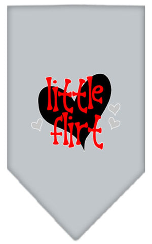 Little Flirt Screen Print Bandana Grey Large