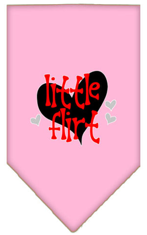 Little Flirt Screen Print Bandana Light Pink Large