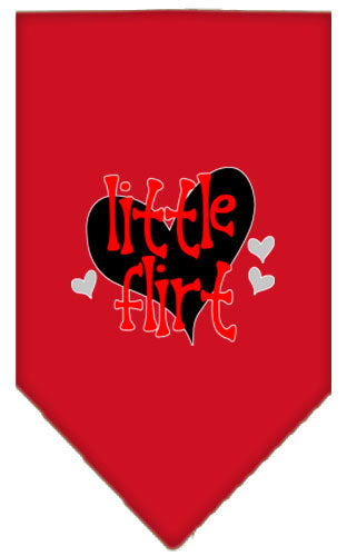 Little Flirt Screen Print Bandana Red Large