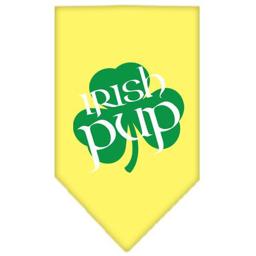 Irish Pup Screen Print Bandana Yellow Small