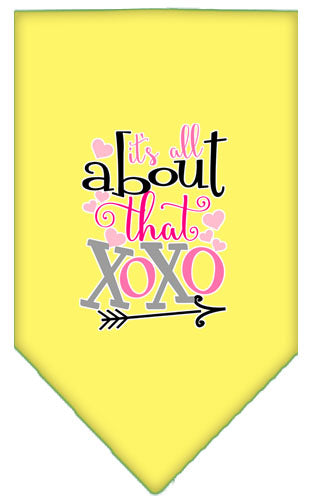 All About That Xoxo Screen Print Bandana Yellow Large