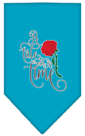 Timeless Tale Screen Print Bandana Turquoise Large