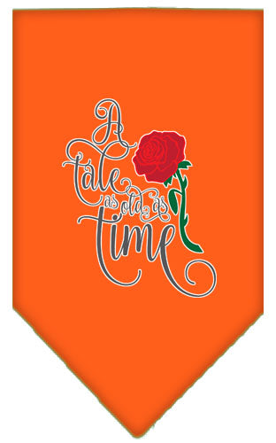 Timeless Tale Screen Print Bandana Orange Small