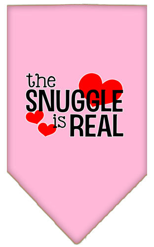 The Snuggle Is Real Screen Print Bandana Light Pink Large