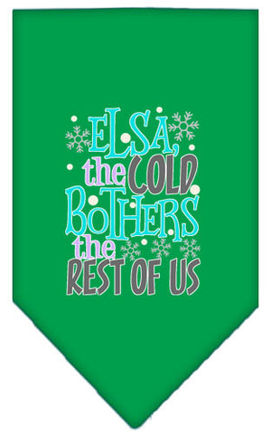 Elsa, The Cold Screen Print Bandana Emerald Green Large