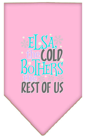 Elsa, The Cold Screen Print Bandana Light Pink Large