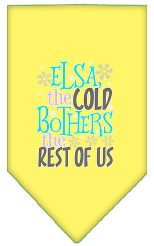 Elsa, The Cold Screen Print Bandana Yellow Large