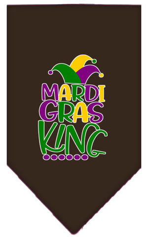 Mardi Gras King Screen Print Mardi Gras Bandana Cocoa Large