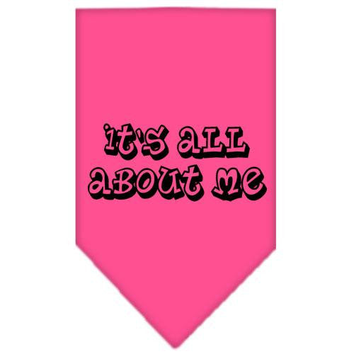 It's All About Me Screen Print Bandana Bright Pink Large