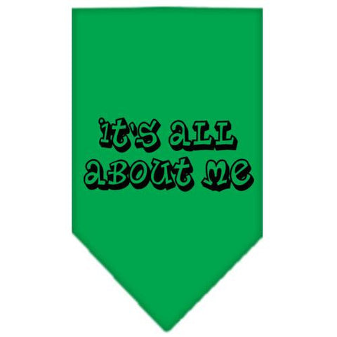 It's All About Me Screen Print Bandana Emerald Green Large