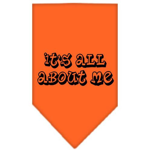 It's All About Me Screen Print Bandana Orange Large