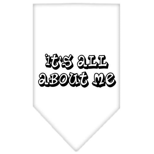 It's All About Me Screen Print Bandana White Large