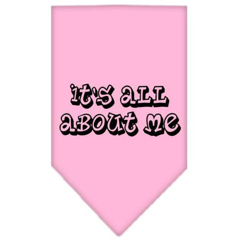 It's All About Me Screen Print Bandana Light Pink Small