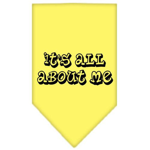 It's All About Me Screen Print Bandana Yellow Small