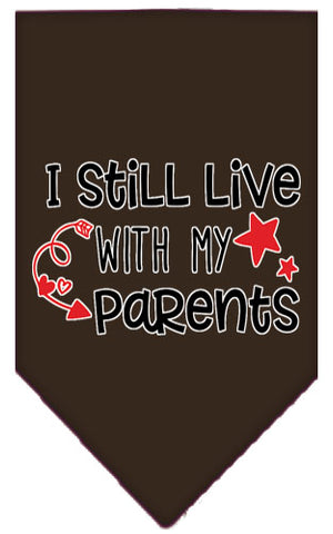 Still Live With My Parents Screen Print Pet Bandana Cocoa Large