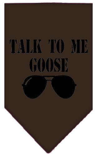 Talk To Me Goose Screen Print Pet Bandana Cocoa Large