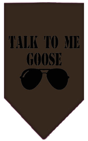 Talk To Me Goose Screen Print Pet Bandana Cocoa Large