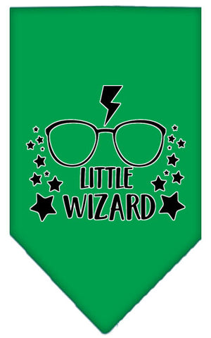 Little Wizard Screen Print Bandana Emerald Green Large