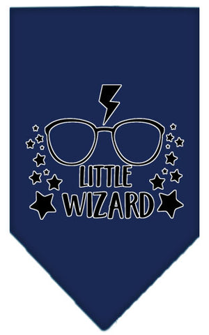 Little Wizard Screen Print Bandana Navy Blue Large