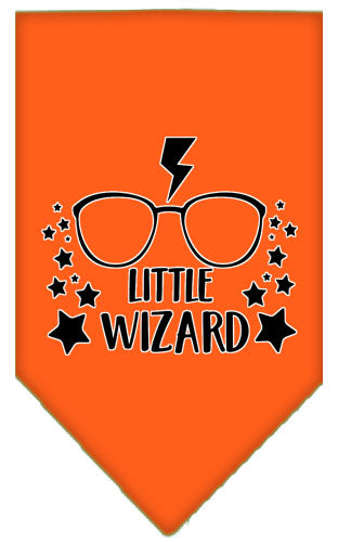 Little Wizard Screen Print Bandana Orange Large