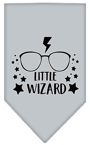 Little Wizard Screen Print Bandana Grey Small