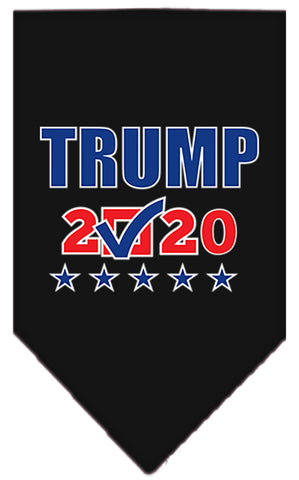 Trump 2020 Checkbox Screen Print Bandana Black Large