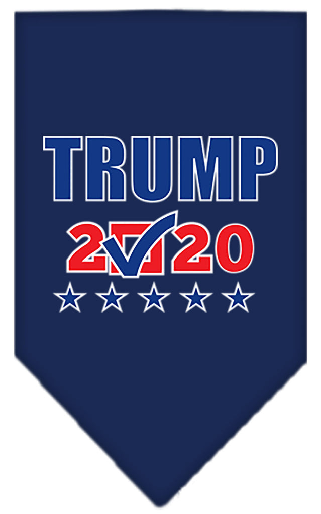 Trump 2020 Checkbox Screen Print Bandana Navy Blue Large