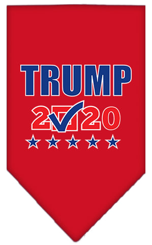 Trump 2020 Checkbox Screen Print Bandana Red Large