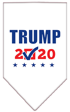 Trump 2020 Checkbox Screen Print Bandana White Large